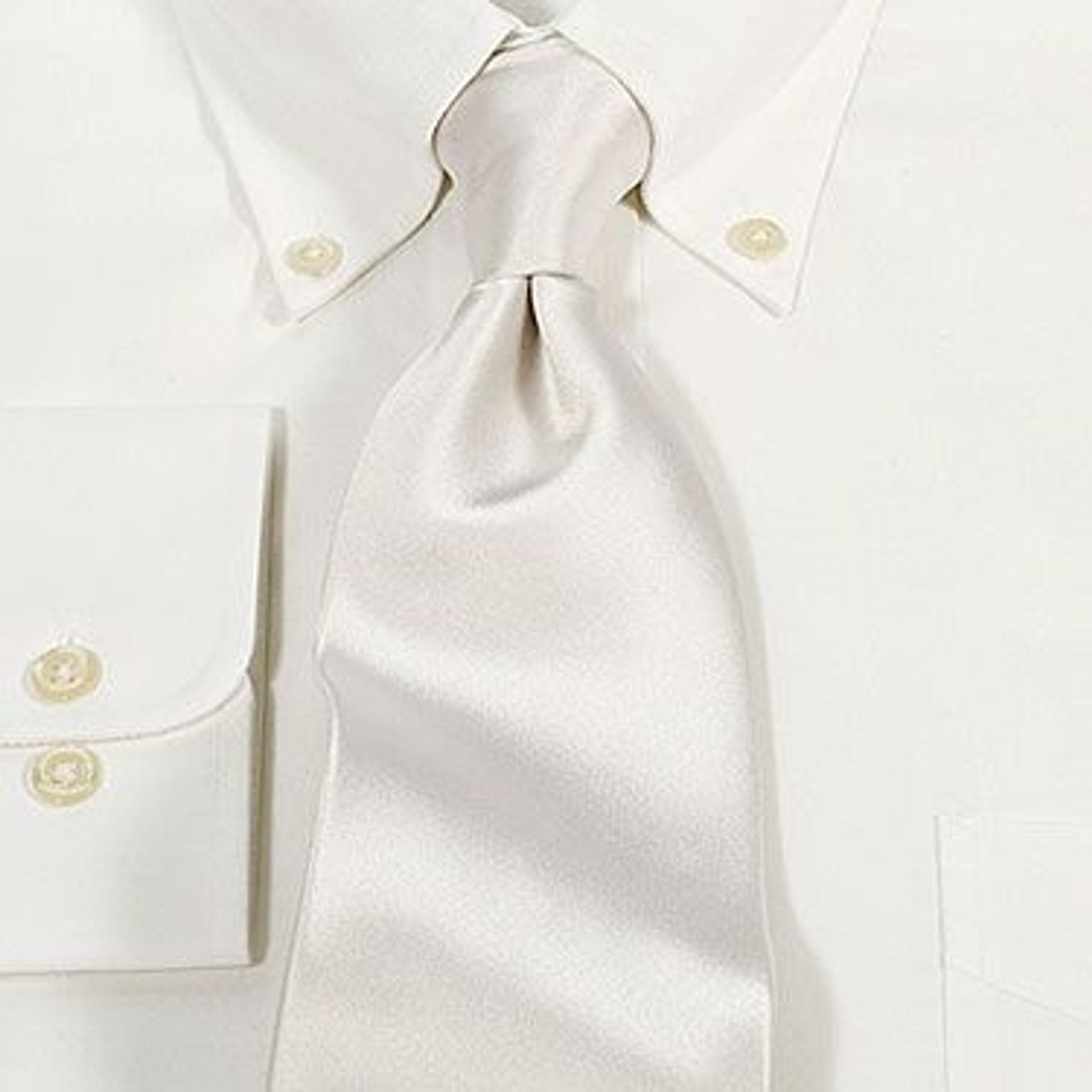 Essex Classics Men's White Silk Tie