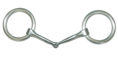 Stainless Steel Brushed O-Ring Snaffle Bit 5
