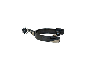 Metalab Ladies Black Satin Roping Spur Brn