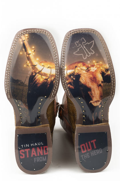 Tin Haul Mens Square Toe Keep Out Boots