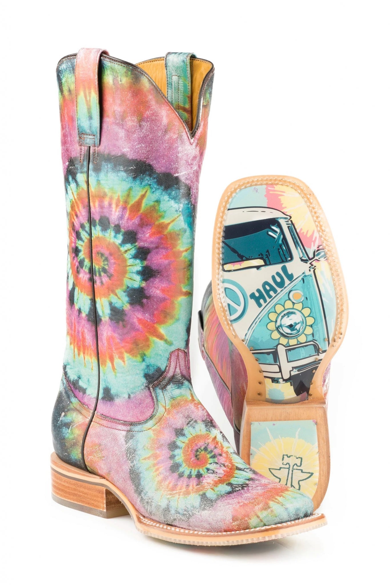 Tin Haul Ladies Groovy Square Toe Boots