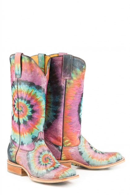 Tin Haul Ladies Groovy Square Toe Boots