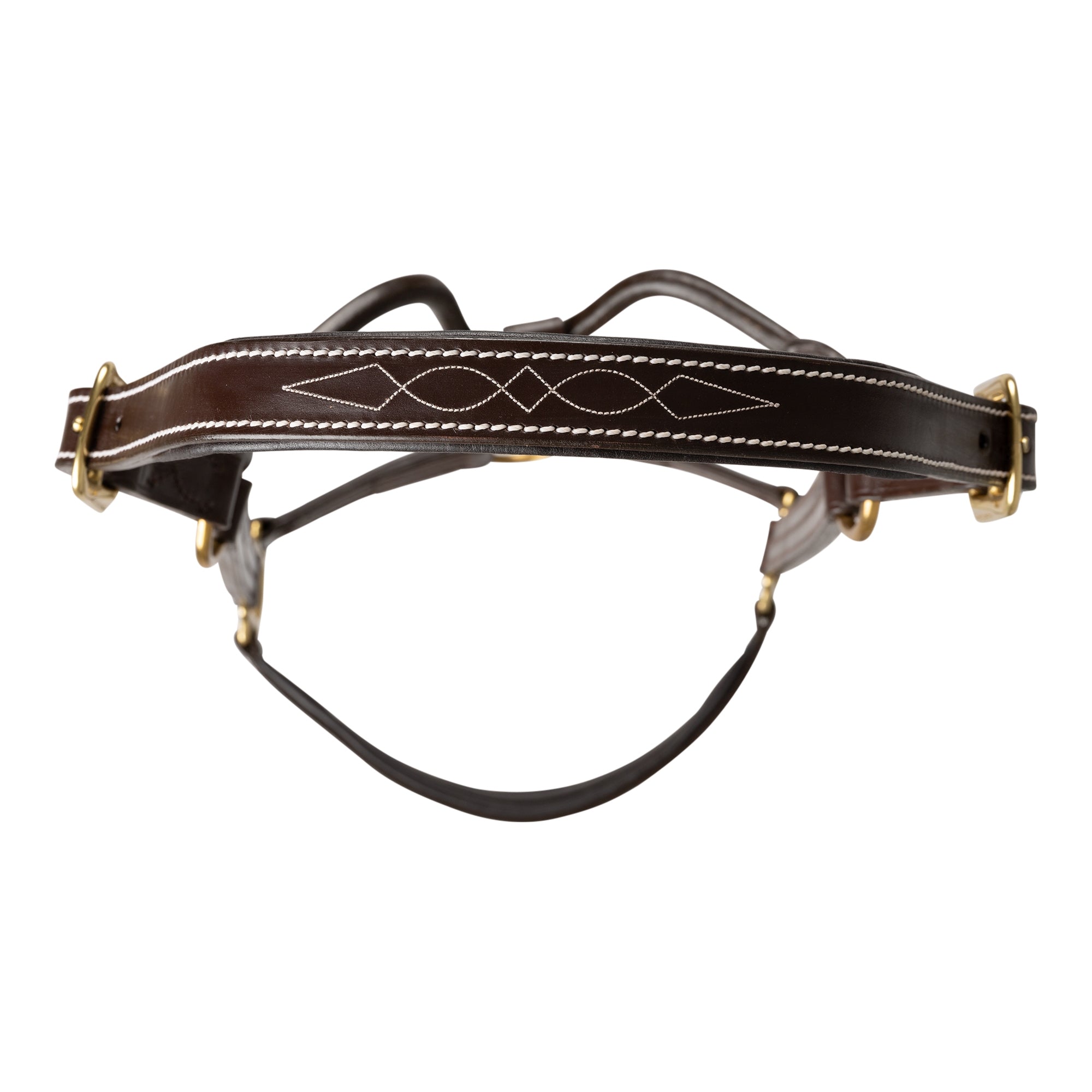 Huntley Fancy StitchLeather Pad Halter Full Havana