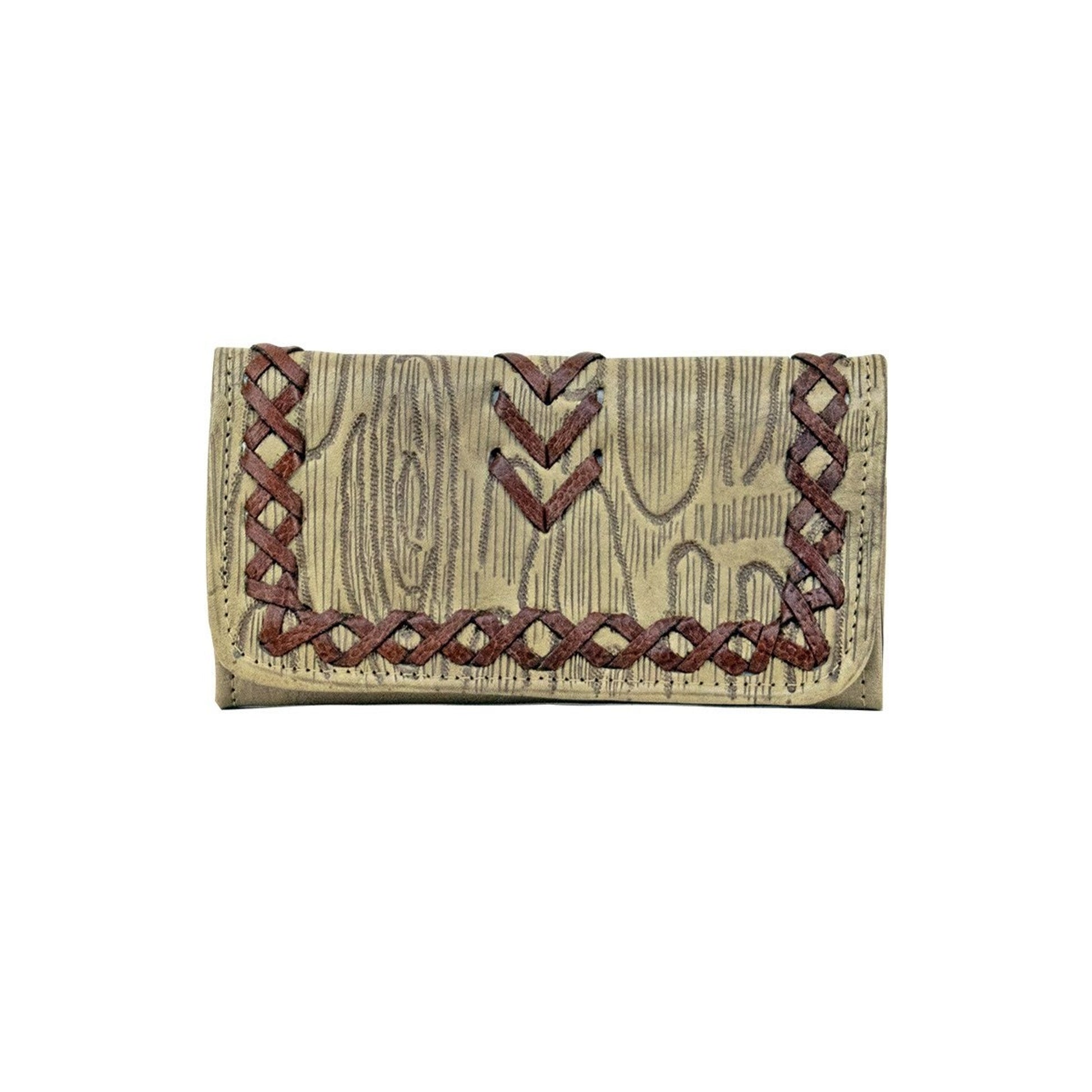 American West Ladies Driftwood Tri-Fold Wallet