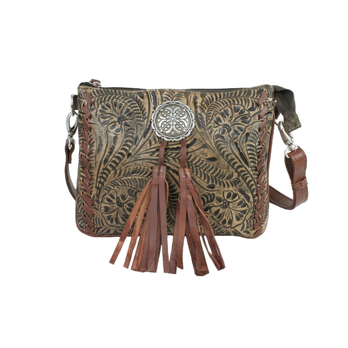 American West Lariats And Lace Multi-Compartment Crossbody Bag