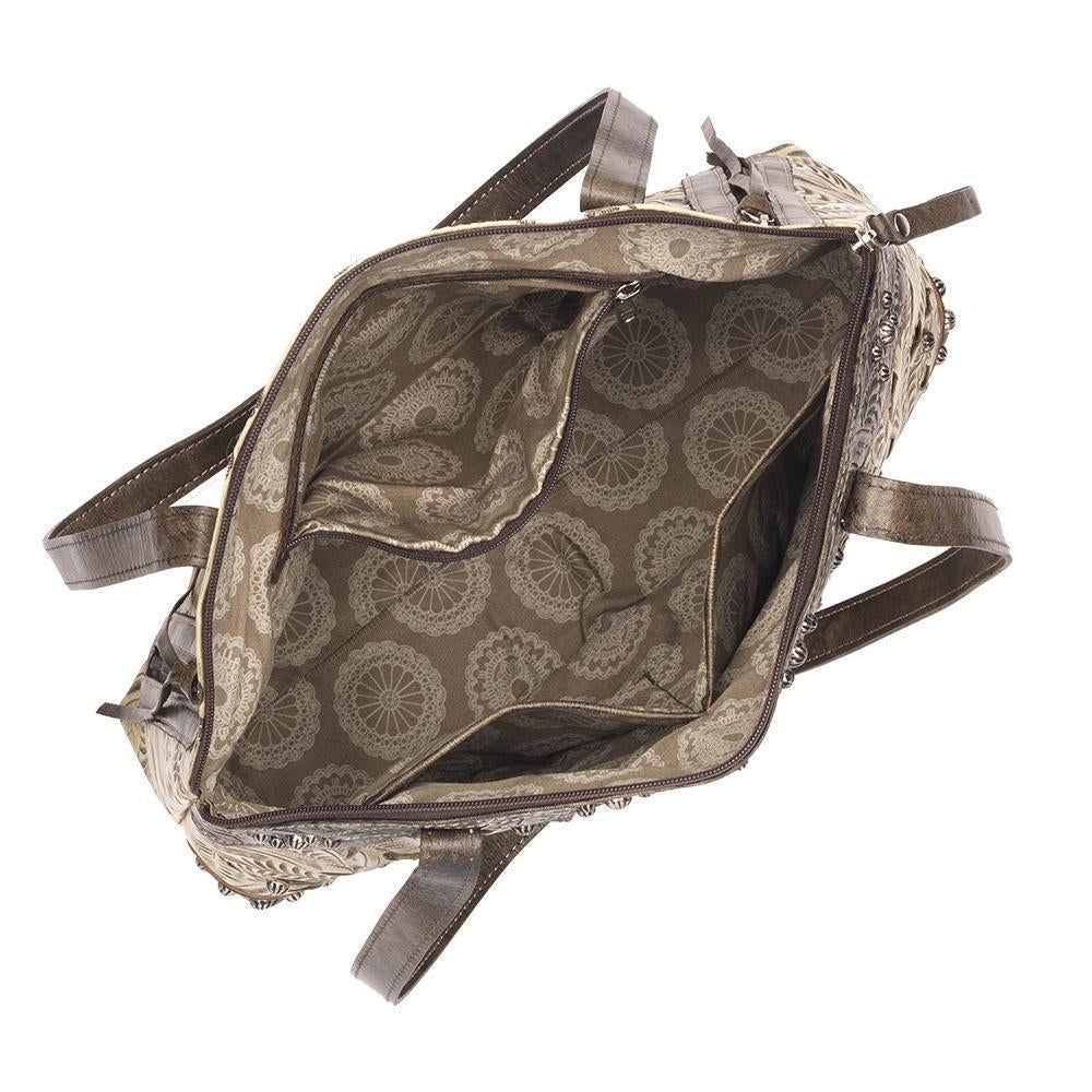 American West Texas Rose Zip Top Tote