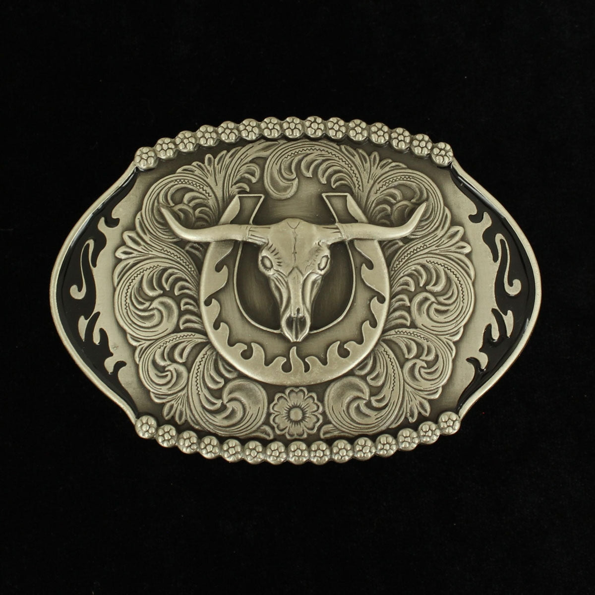 Nocona Mens Oval Skull Head Buckle