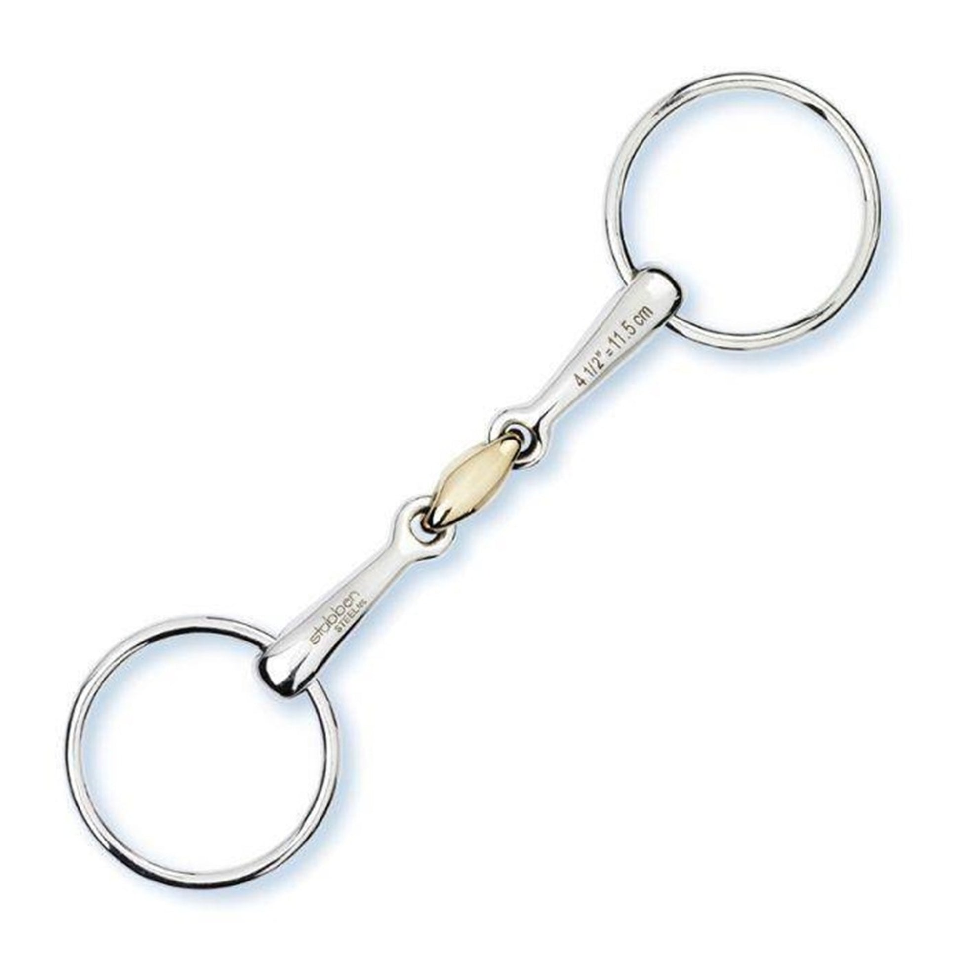 Stubben STEELtec Double Jointed Loose Ring Snaffle Bit