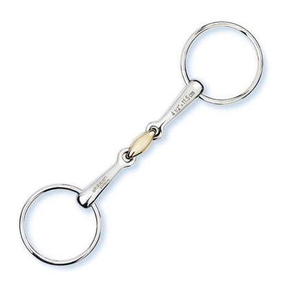 Stubben STEELtec Double Jointed Loose Ring Snaffle Bit