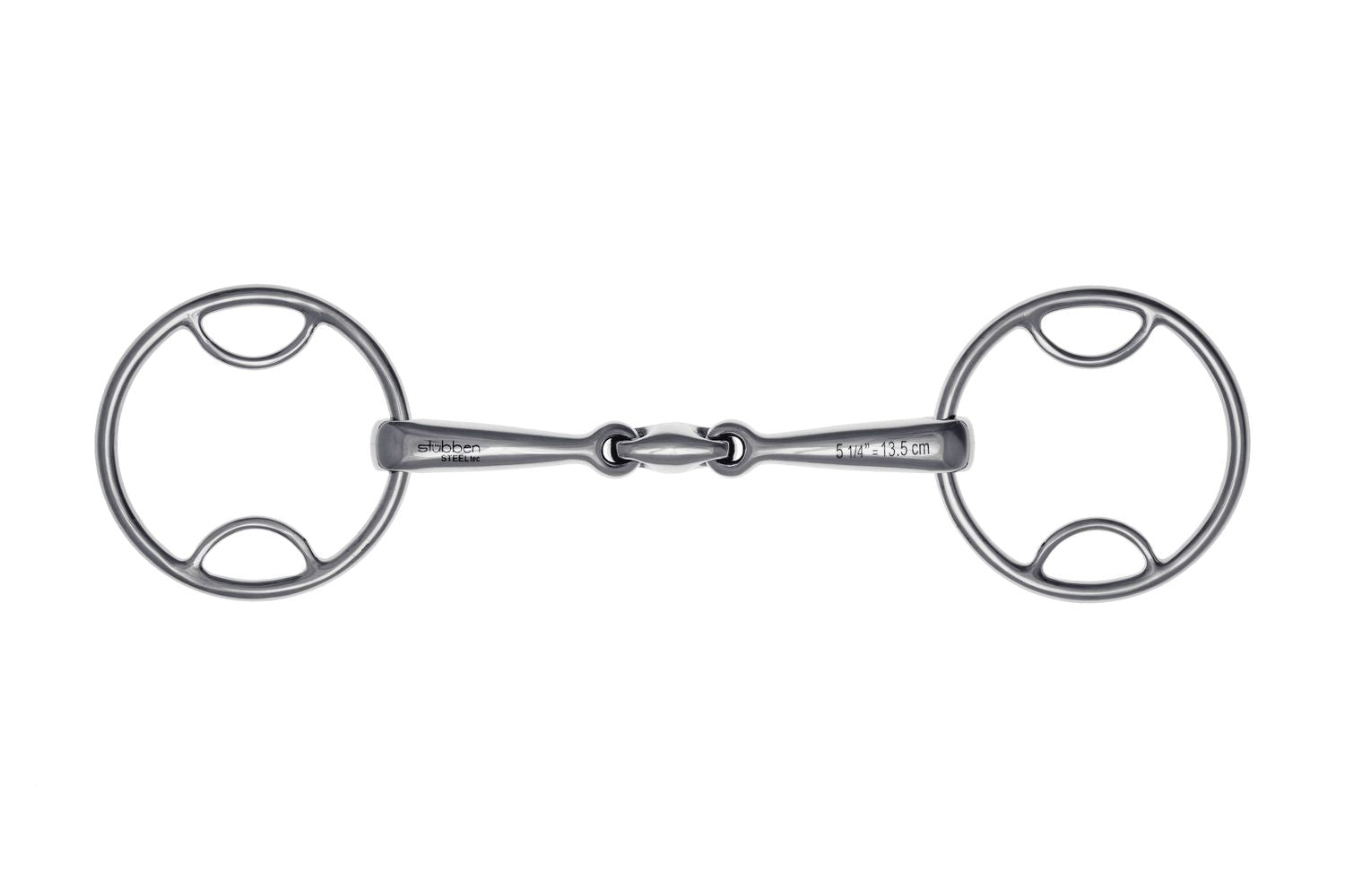 Stubben Easy Control 4 In 1 Loose Ring Snaffle Bit - Rigid Effect