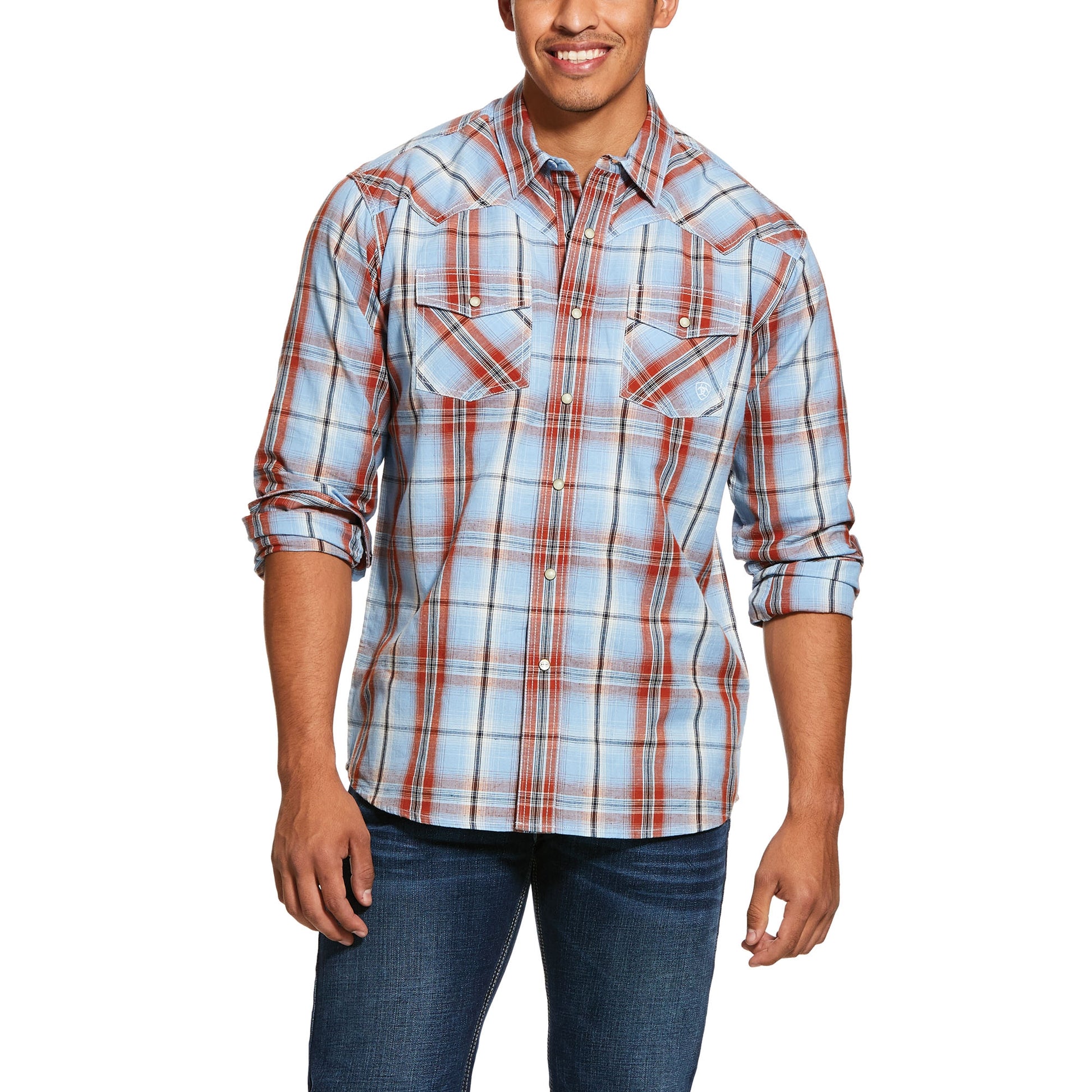 Ariat Mens Jensen Retro Fit Snap Long Sleeve Shirt