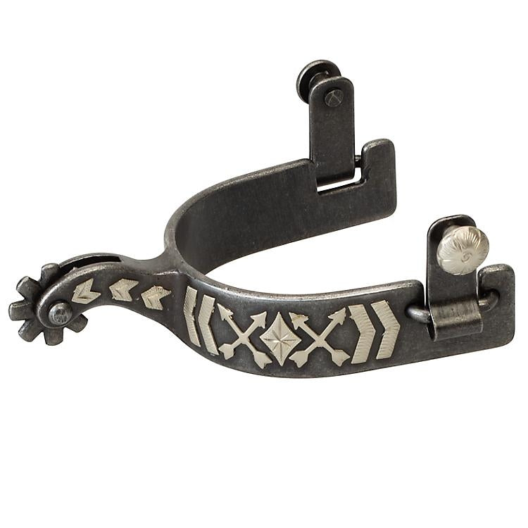 Weaver Leather Mens Black Arrow Crossing Spurs