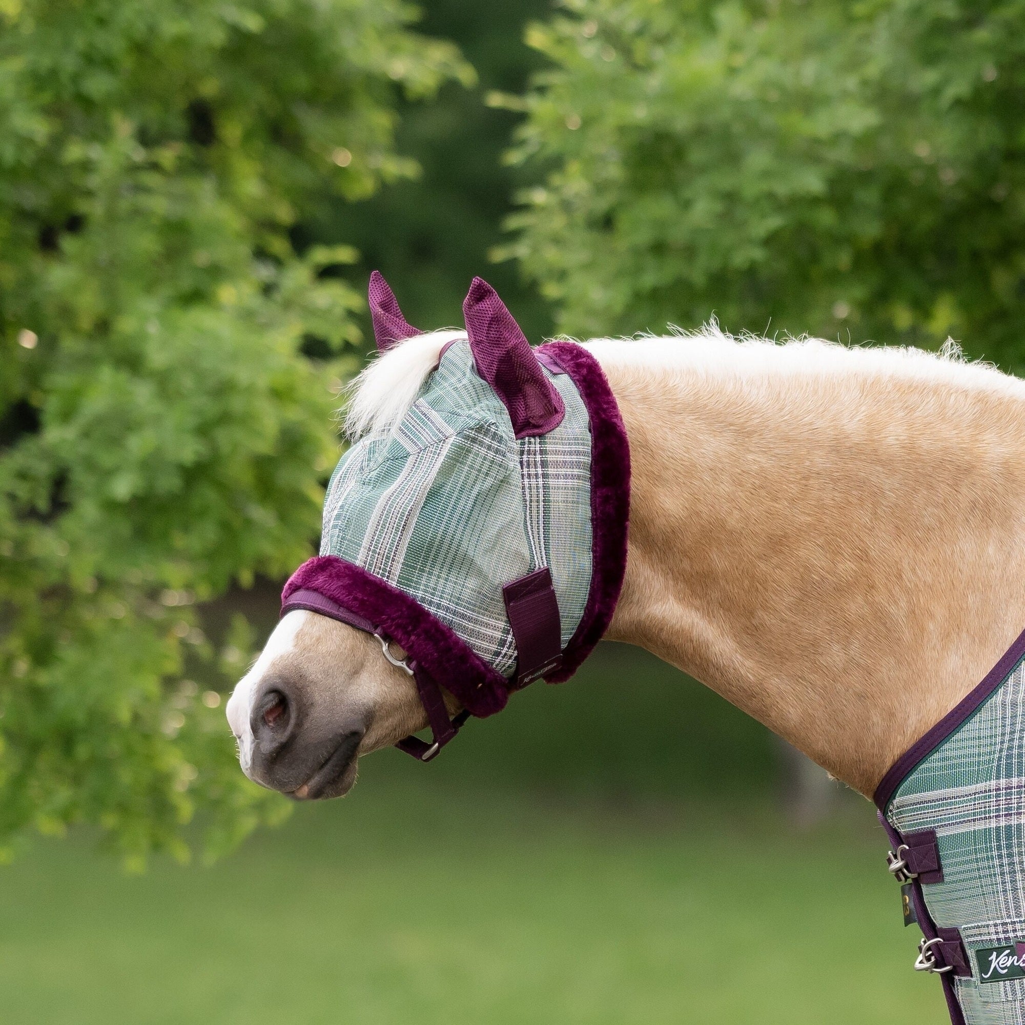 Kensington Pony Signature Fly Mask with Plush Fleece