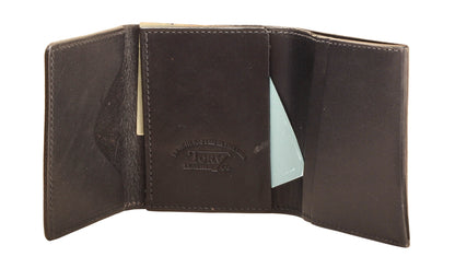 Tory Leather Trifold Wallet with Removable Card Window