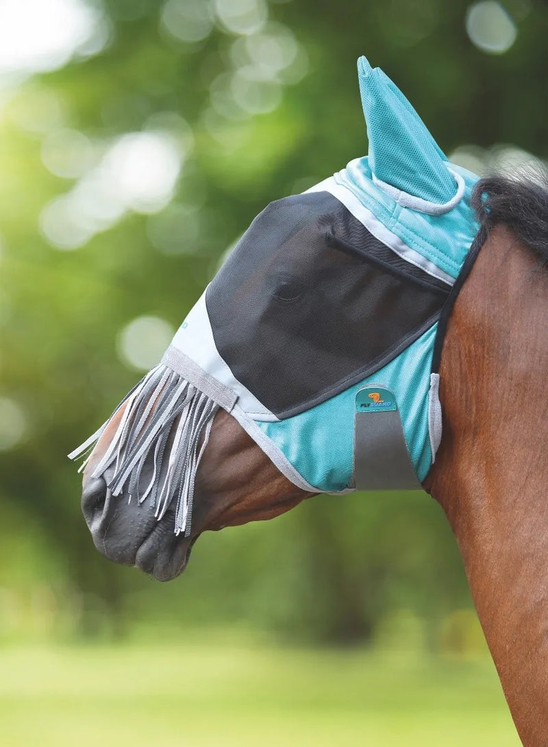 Shires Deluxe Fly Mask With Nose Fringe