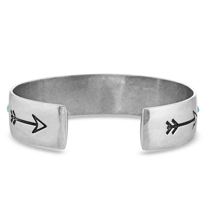 Montana Silversmiths Only Forward Turquoise Silver Cuff