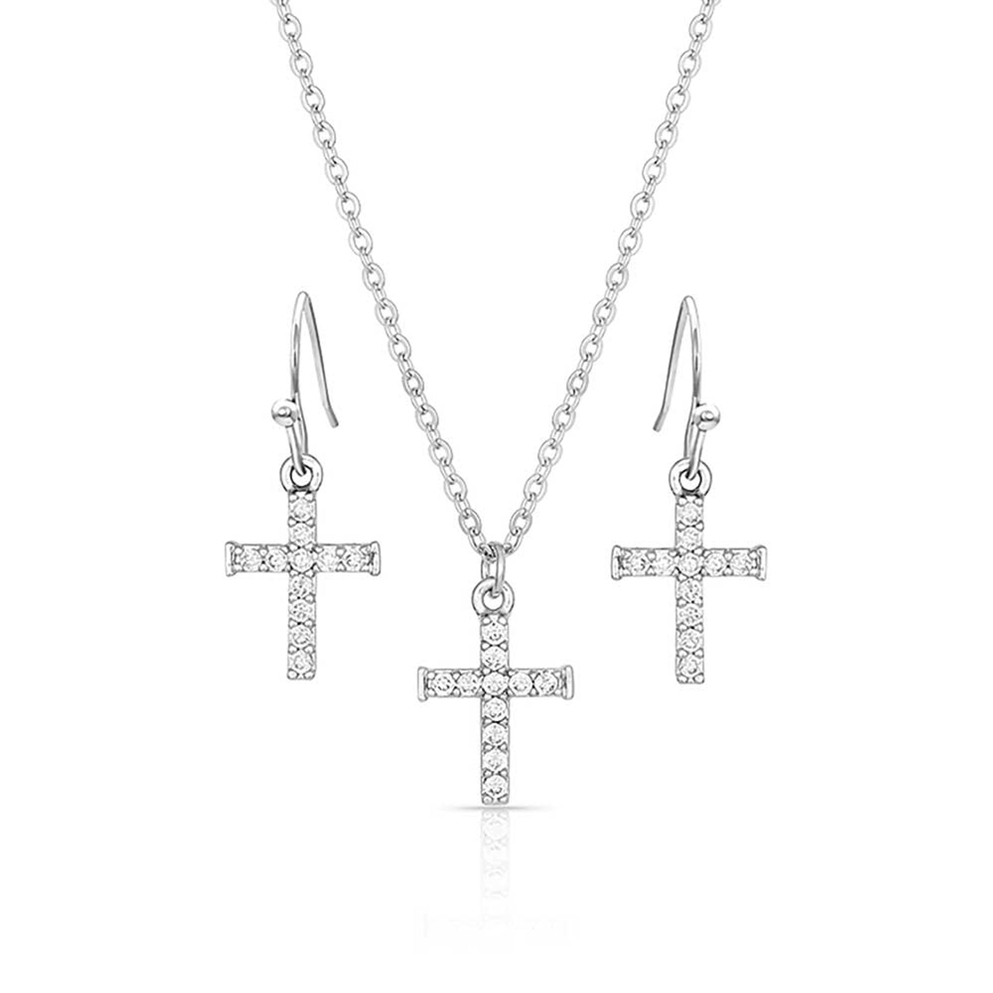 Montana Silversmiths Unwavering Cross Jewelry Set