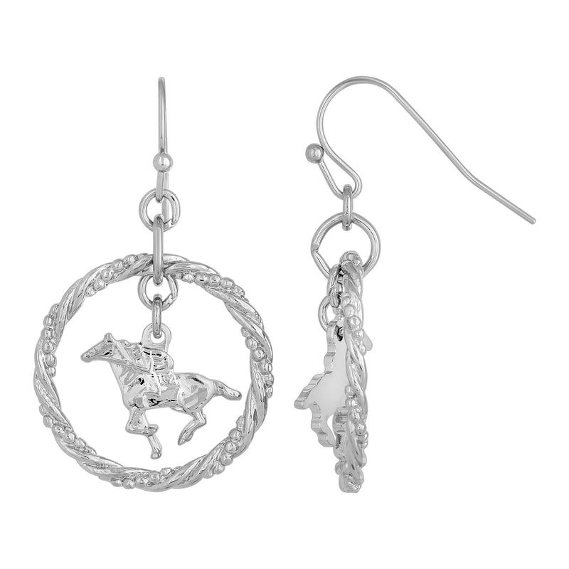 1928 Jewelry Galloping Horse Drop Earrings