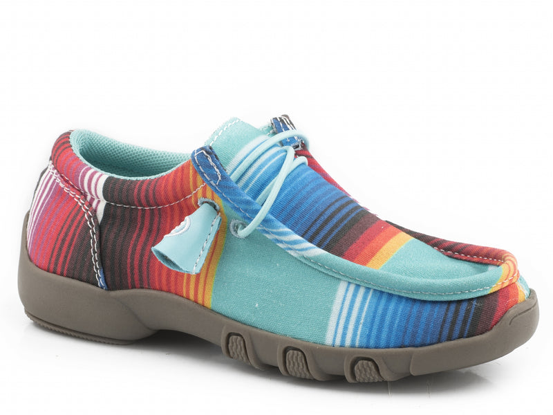 Roper Kids Blue Aztec Canvas Chukkas