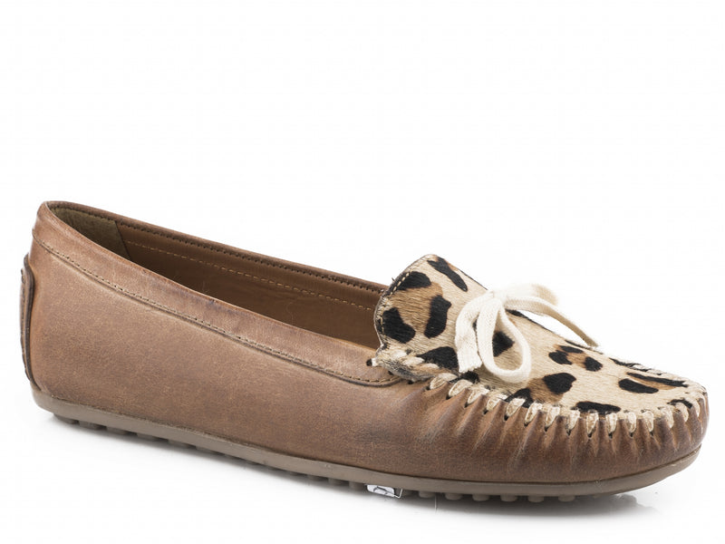 Roper Ladies Leopard Driving Mock Casual Shoes