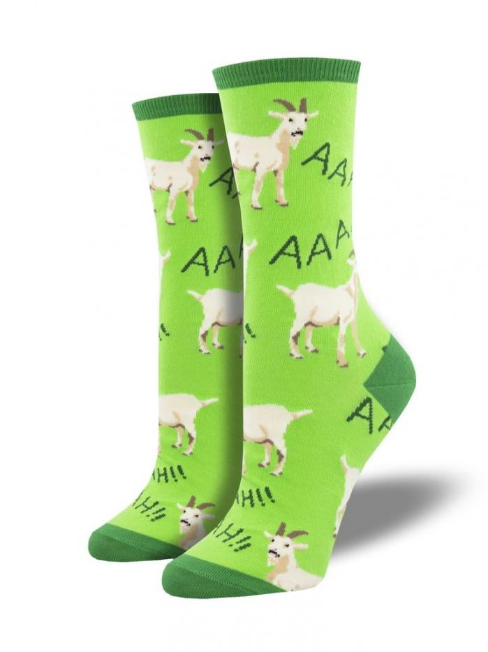 Green Goat Talk Socks