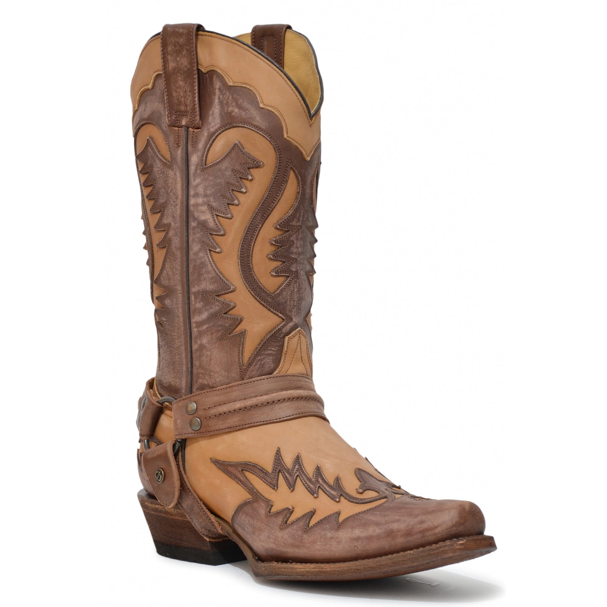 Stetson Mens Outlaw Harness Outlaw Toe Boots