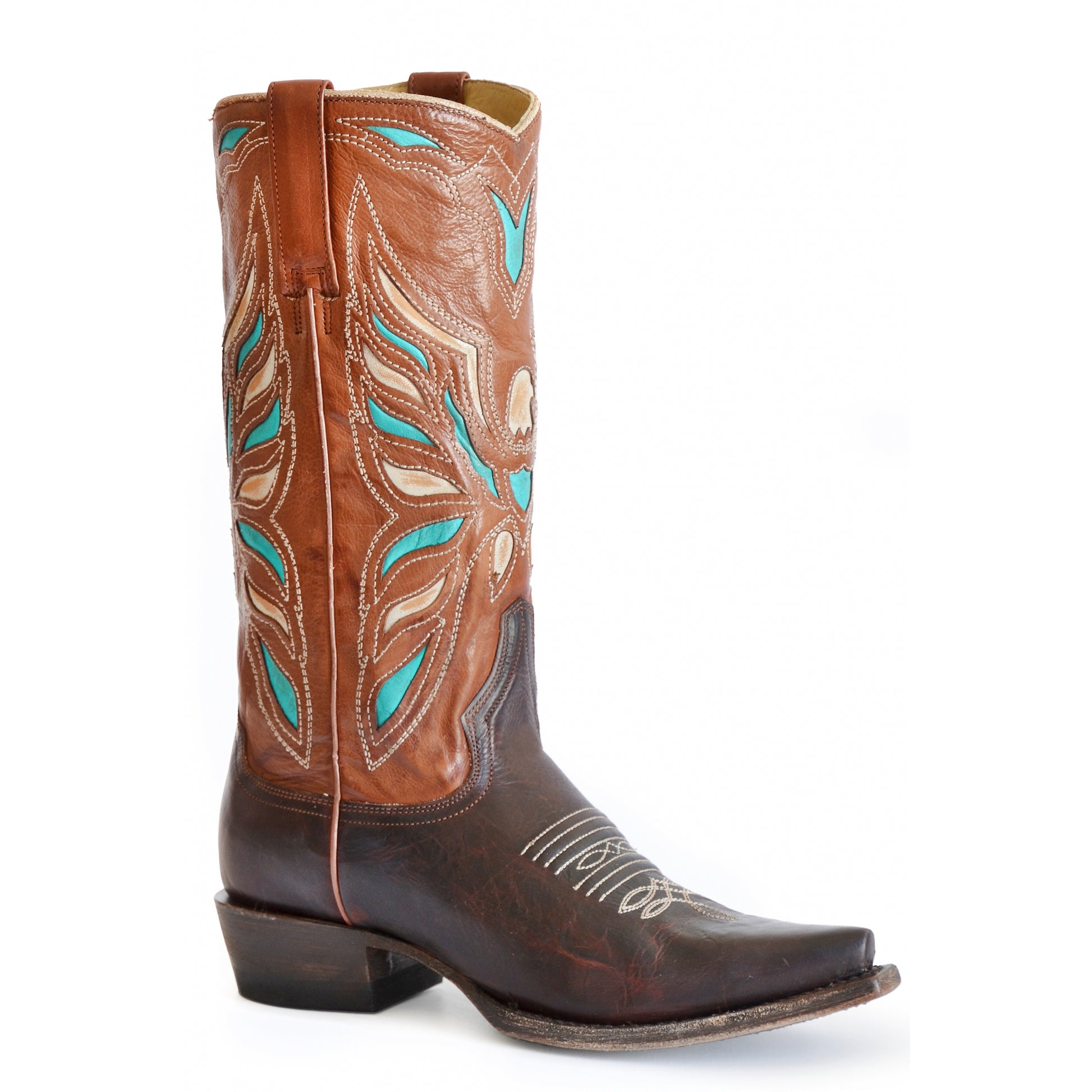 Stetson Ladies Coara Snip Toe 13" Shaft Leather Sole Boots