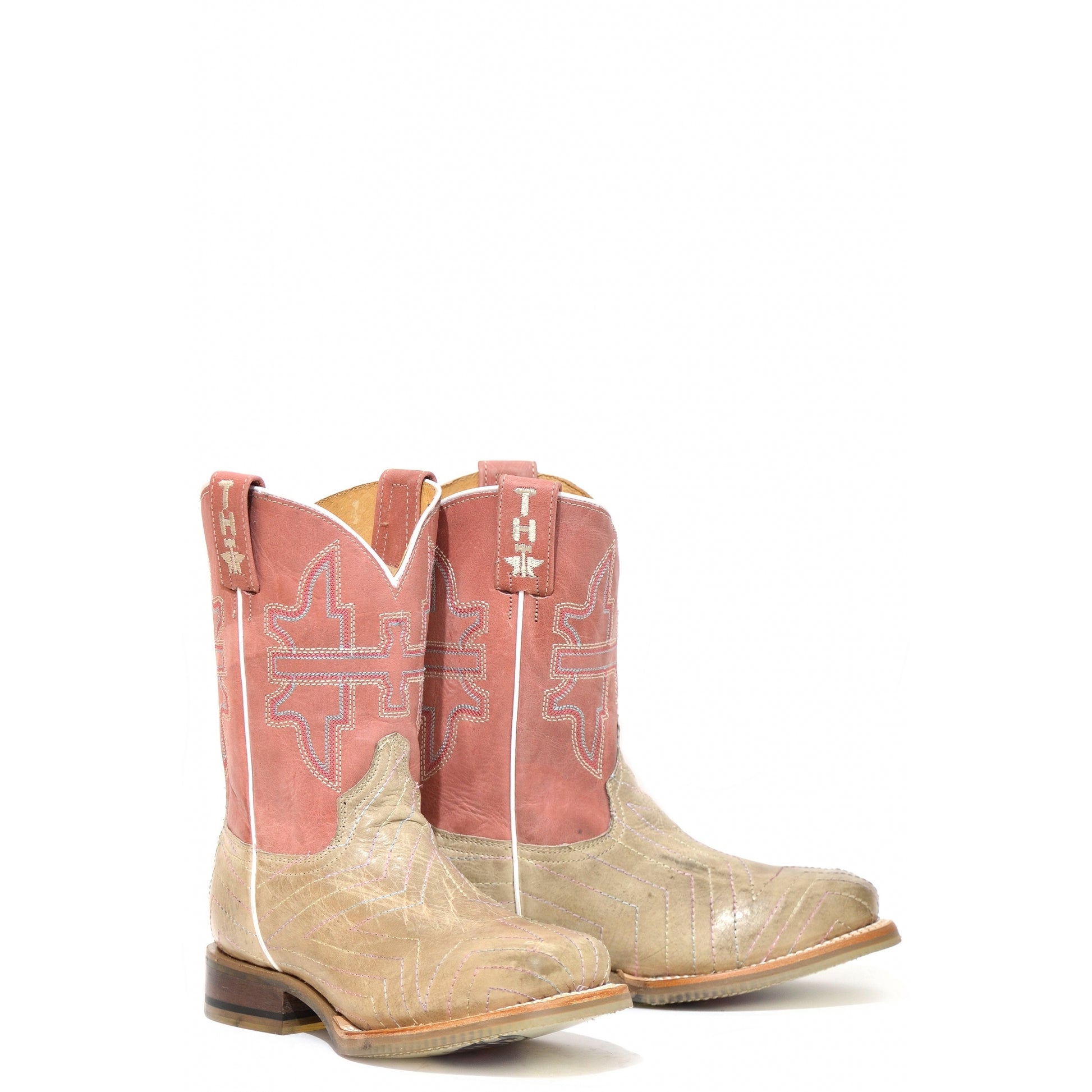 Tin Haul Big Kids Boots - Rainbow Star with Butterfly Sole