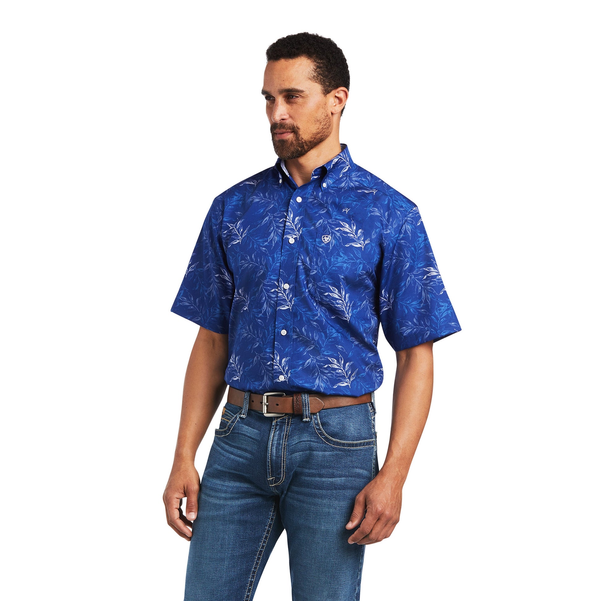 Ariat Mens Wrinkle Free Norman Classic Fit Short Sleeve Shirt