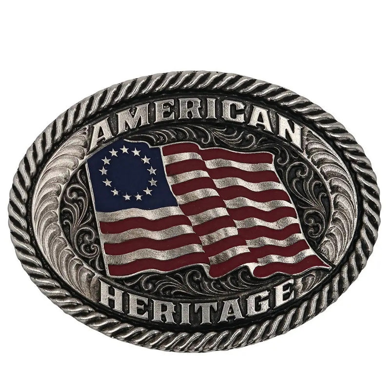 Montana Silversmiths Betsy Sparkling Patriotic Attitude Belt Buckle