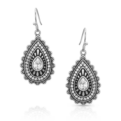 Montana Silversmiths Purely & Primal Teardrop Silver Earrings