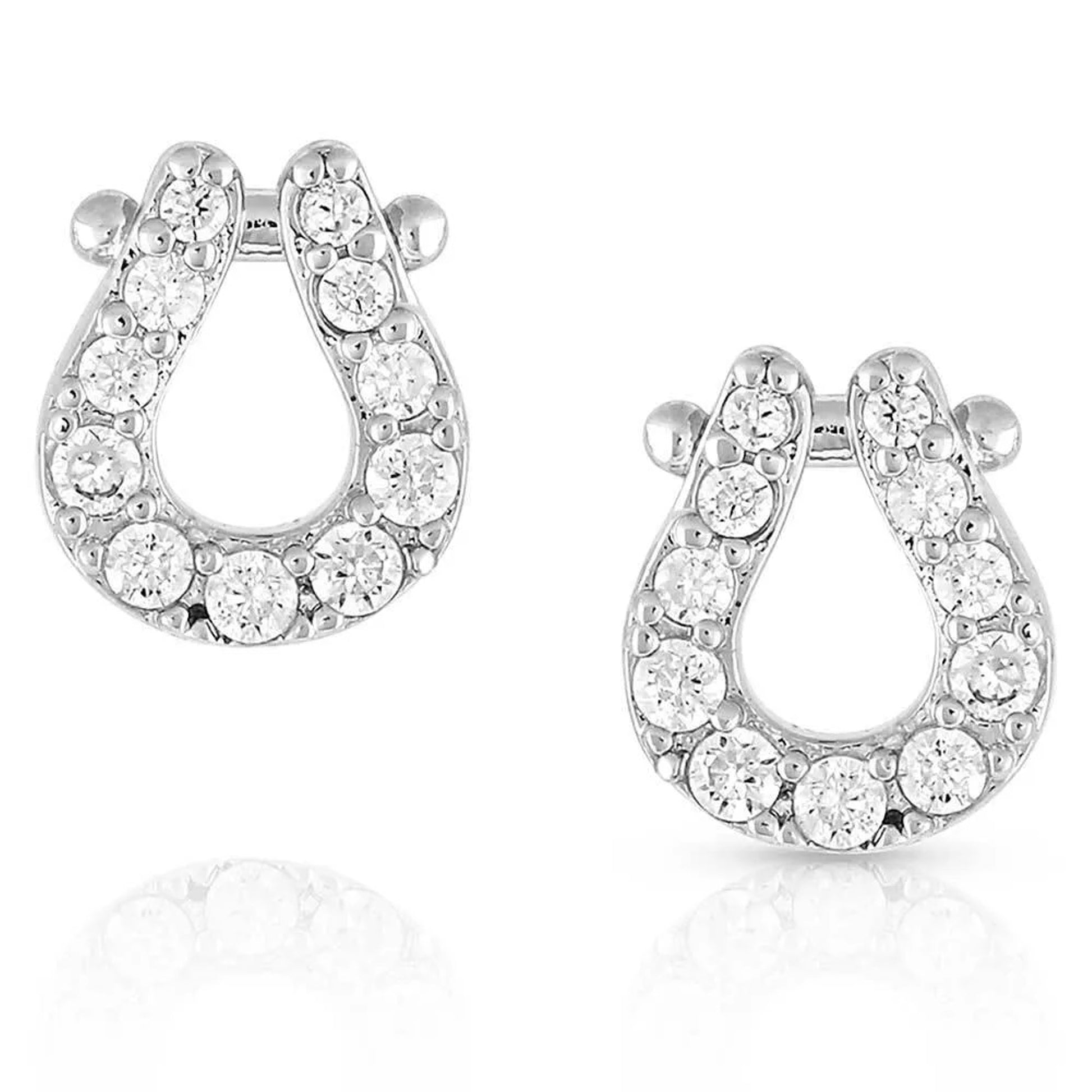 Montana Silversmiths Infinite Luck Crystal Horseshoe Earrings
