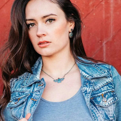 Montana Silversmiths Rising Above Thunderbird Turquoise Necklace