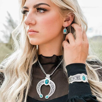 Montana Silversmiths Romancing the Stone Squash Blossom Necklace