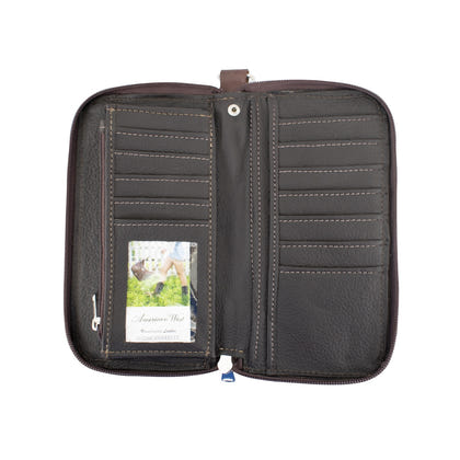 American West Ladies Saddle Ridge Zip-Around Wallet