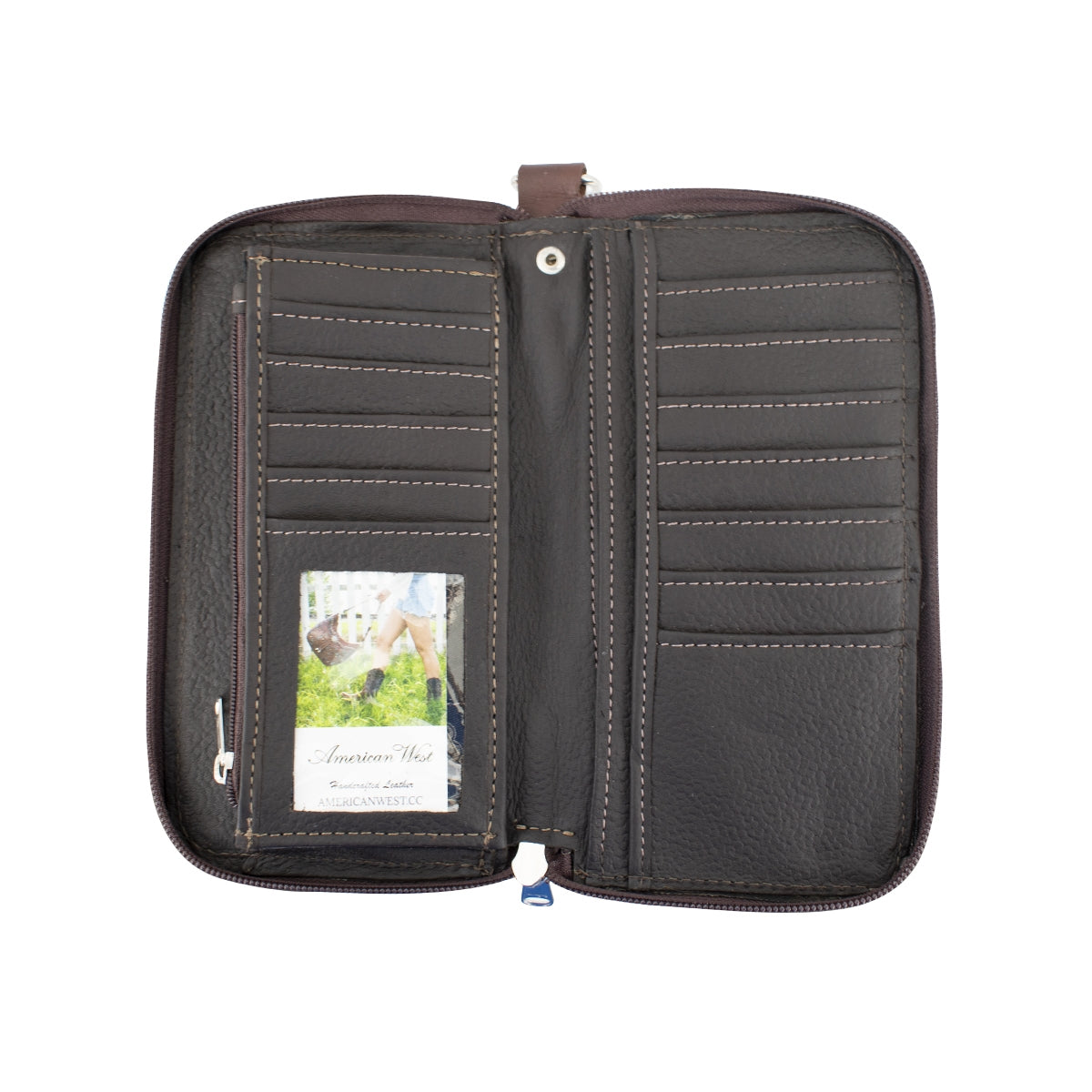 American West Ladies Saddle Ridge Zip-Around Wallet