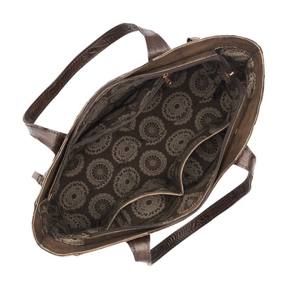 American West Annie's Secret Collection Large Zip Top Tote With Secret Compartment