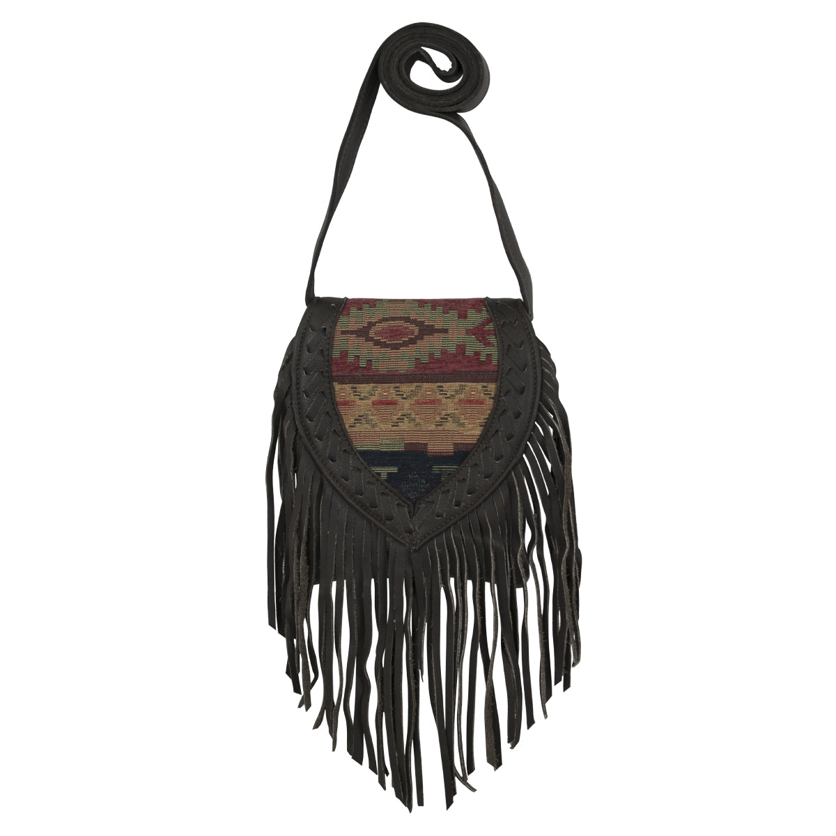 American West Fringed Cowgirl Flap Crossbody Bag