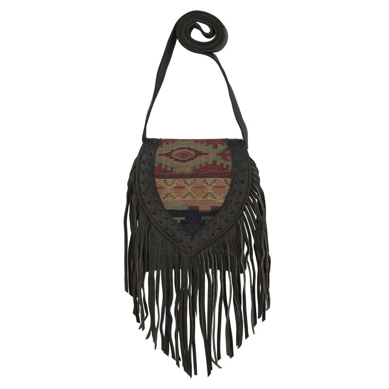 American West Fringed Cowgirl Flap Crossbody Bag