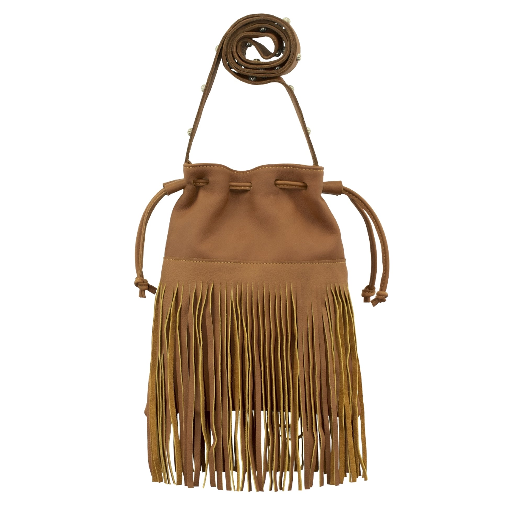 American West Fringed Cowgirl Bucket Crossbody Bag