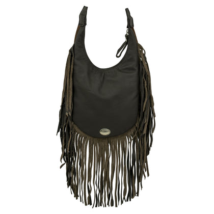 Amercian West Fringed Cowgirl Hobo Crossbody Bag