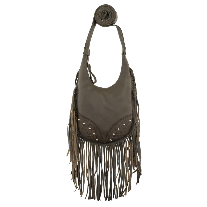 Amercian West Fringed Cowgirl Hobo Crossbody Bag