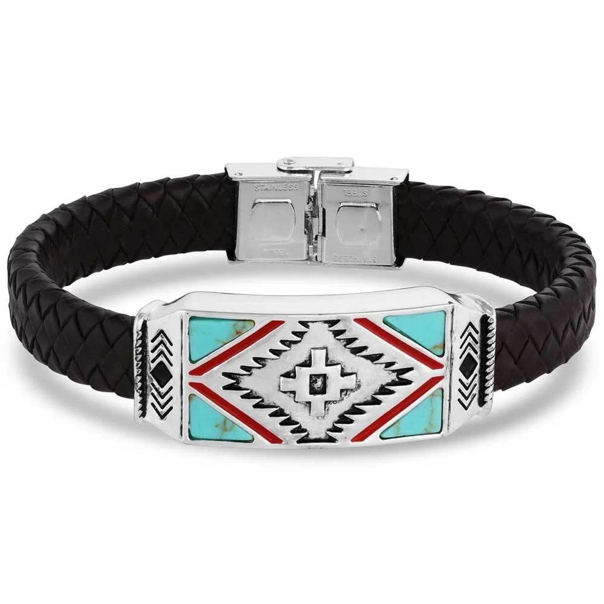 Montana Silversmiths Southwest Storm Cloud Leather Bracelet