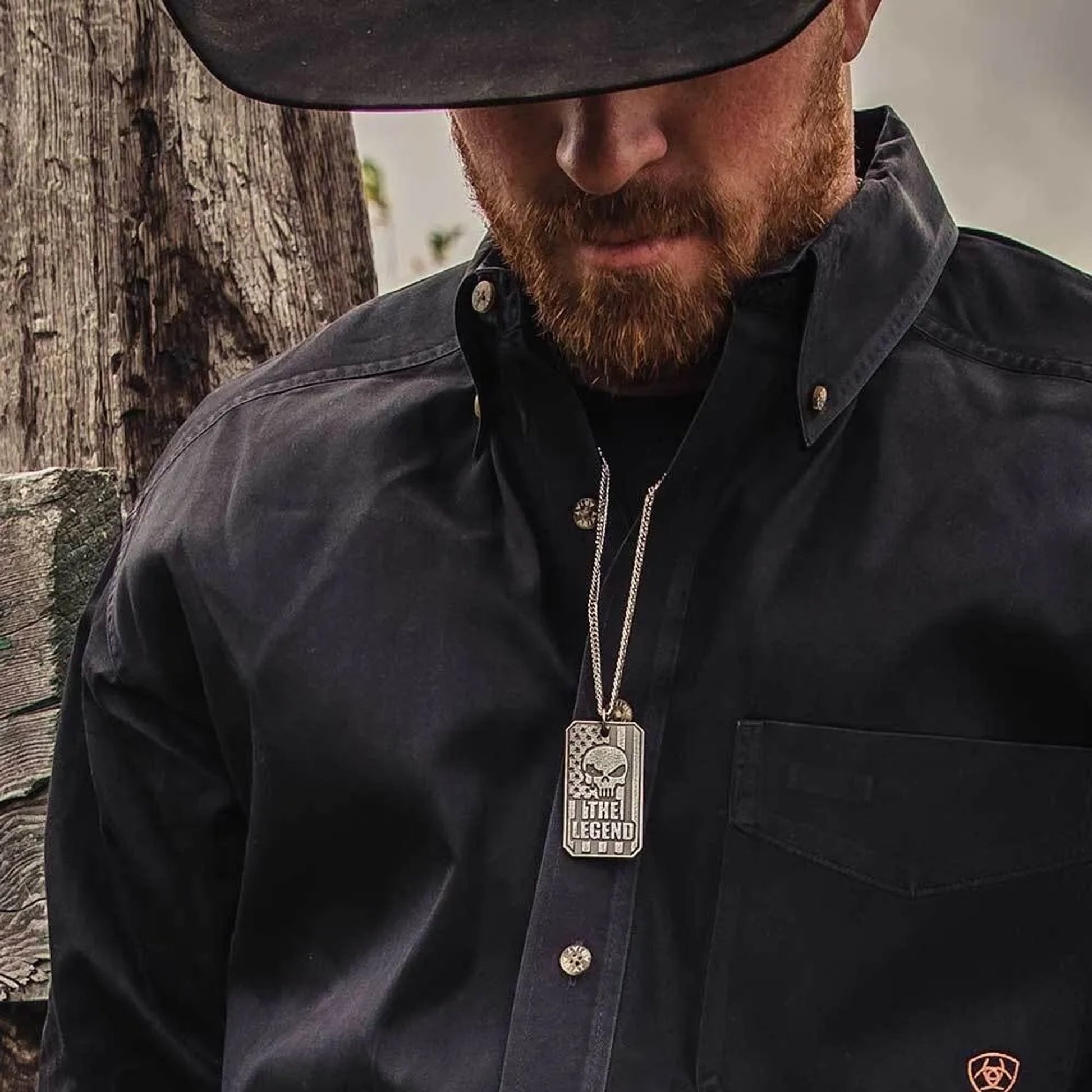 Montana Silversmiths The Legend Chris Kyle Glory Dog Tag Necklace