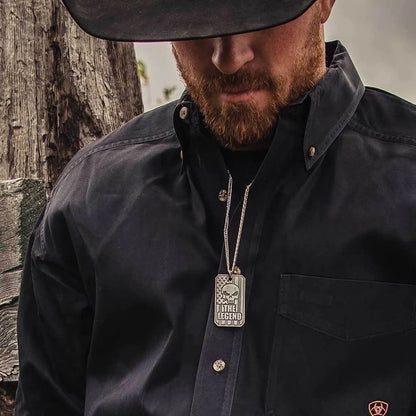 Montana Silversmiths The Legend Chris Kyle Glory Dog Tag Necklace