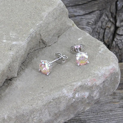 Montana Silversmiths Iridescent Pink Champagne Post Earrings