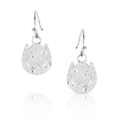 Montana Silversmiths Set In Stone Gold & Turquoise Earrings