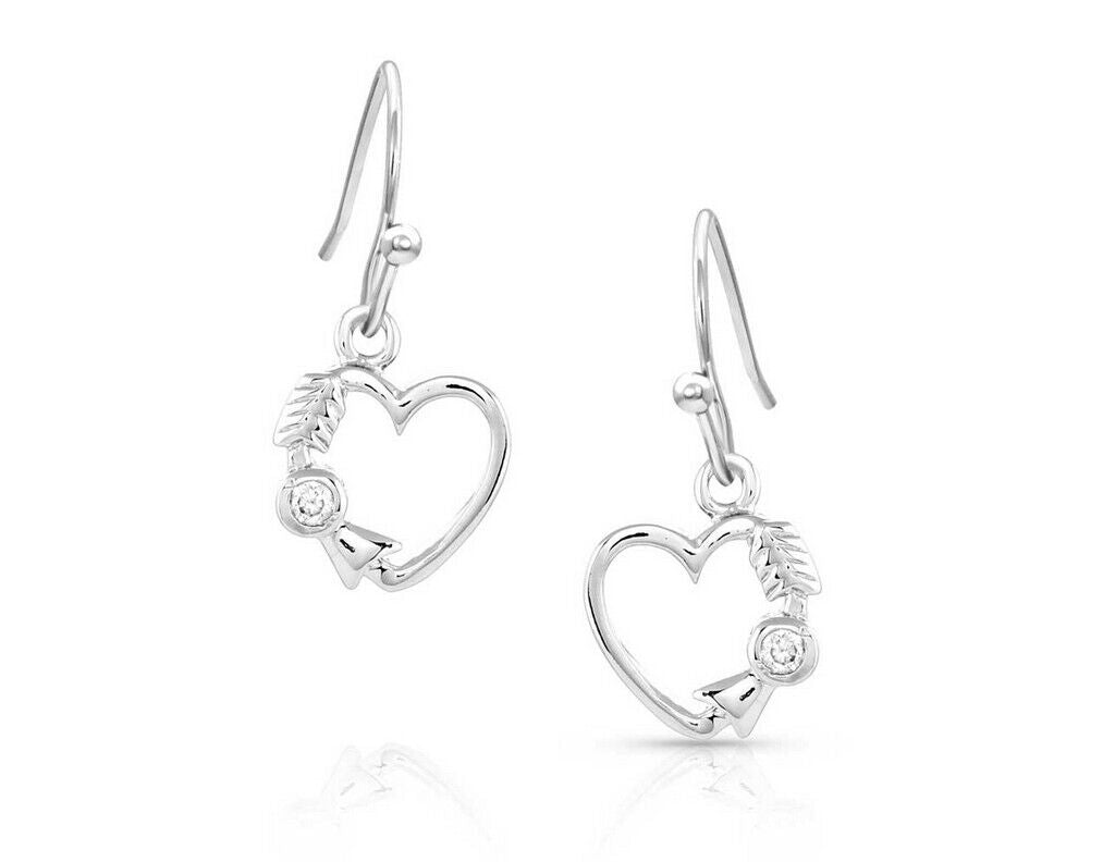 Montana Silversmiths Fiery Heart Of Ice Crystal Earrings