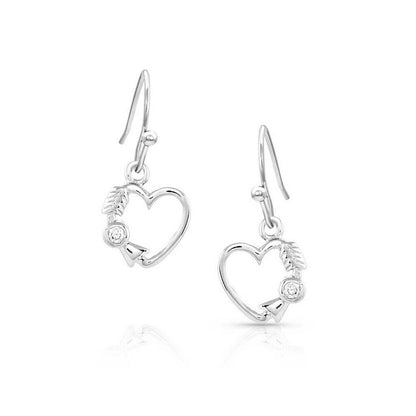 Montana Silversmiths Fiery Heart Of Ice Crystal Earrings