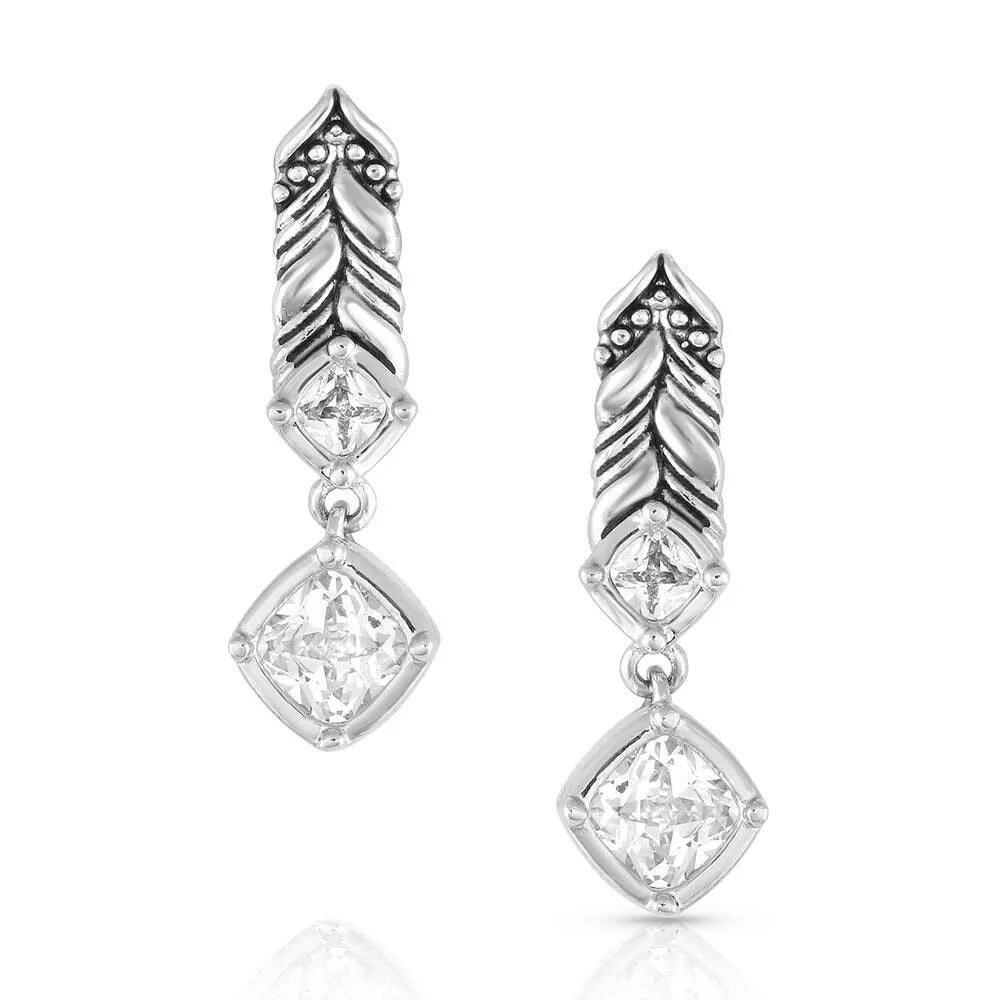 Montana Silversmiths Sparkling Wheat Crystal Earrings